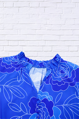 Ruffled Hem Short Sleeve Flowy Mini Dress