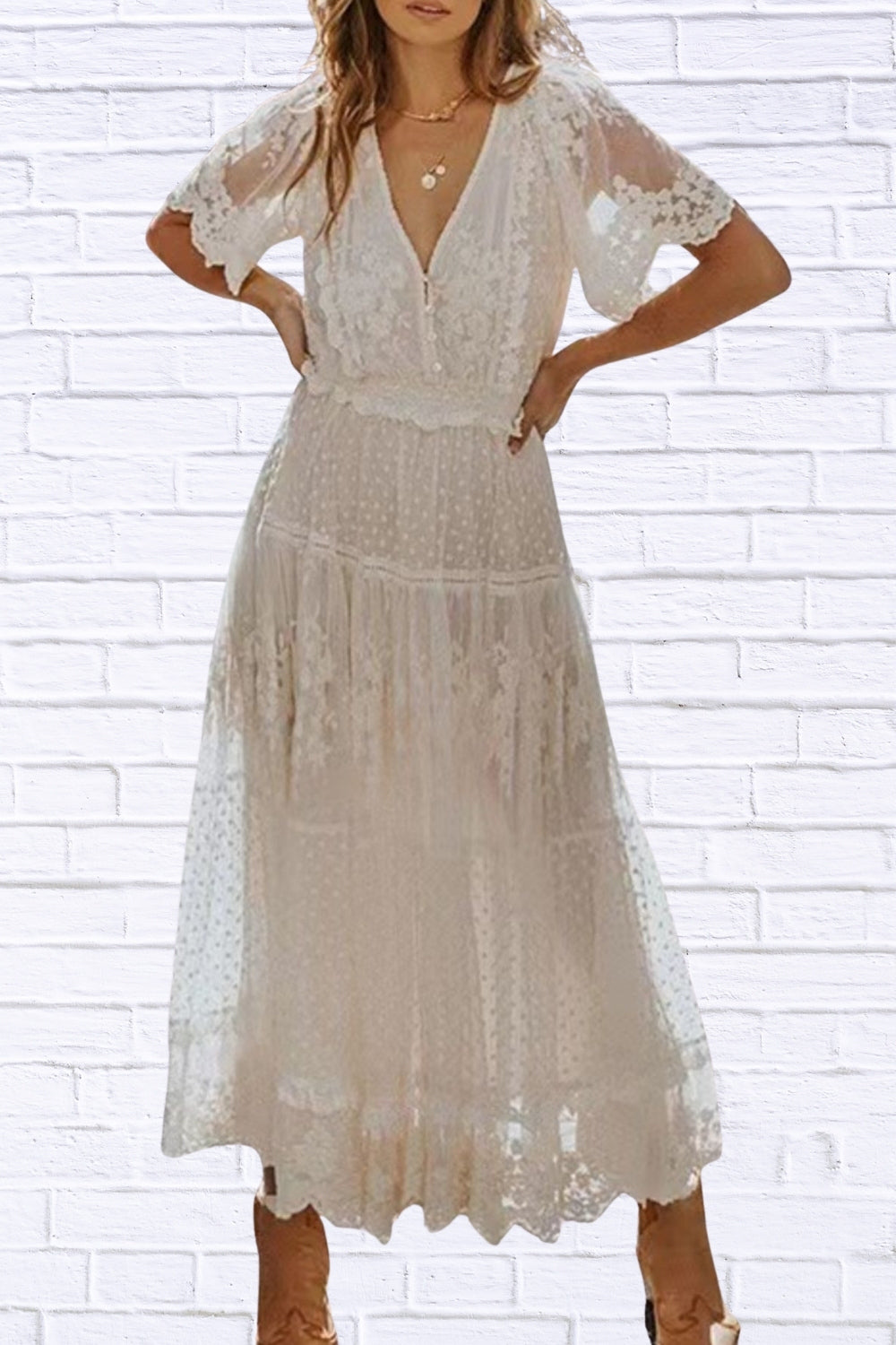 Plus Size Boho Maxi Dress for Women