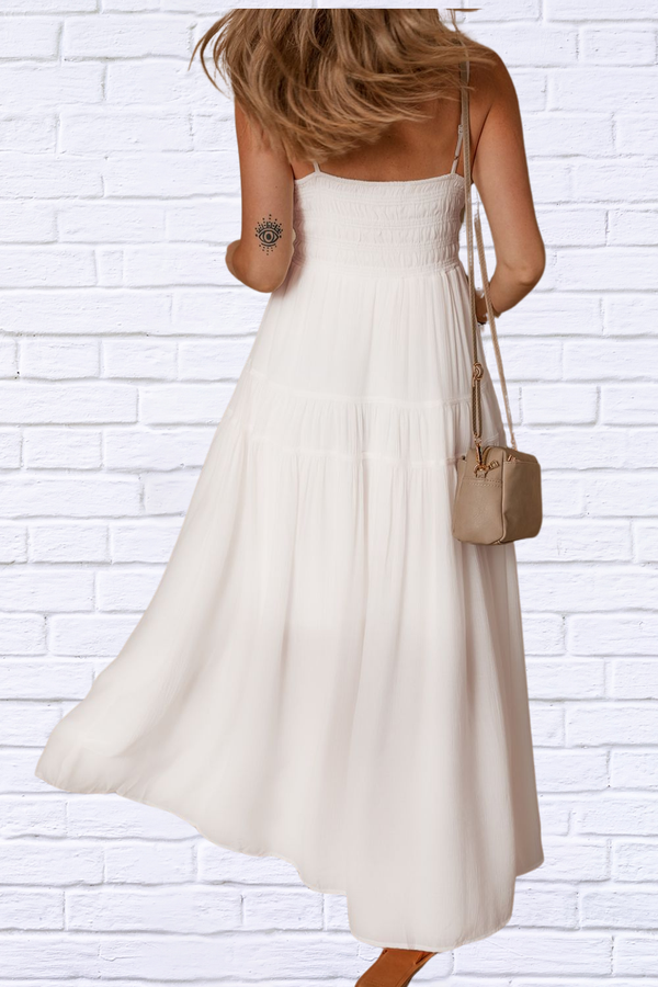 V-Neck High Waist Cami Dress