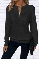 Quarter-Zip Long Sleeve Sweatshirt