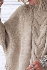 Full Size Cable-Knit Long Sleeve Sweater Plus Size