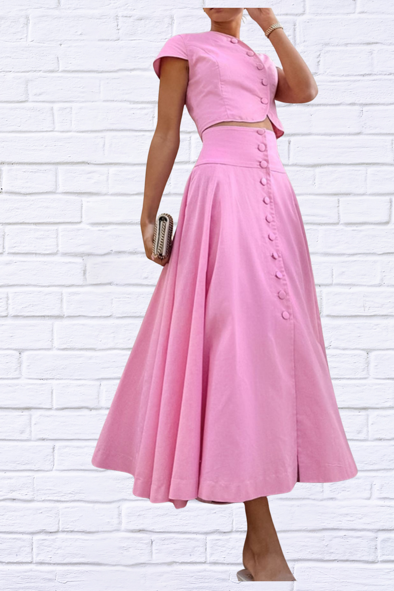 Short Sleeve Top and Skirt set