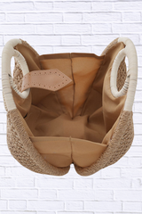 Straw Braided Round Handbag