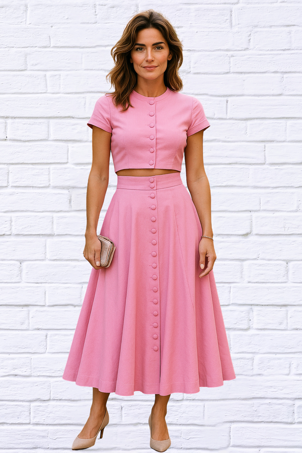Short Sleeve Top and Skirt set