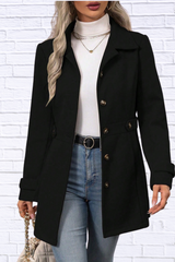 Jamie Collared Neck Button Up Coat