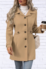 Jamie Collared Neck Button Up Coat