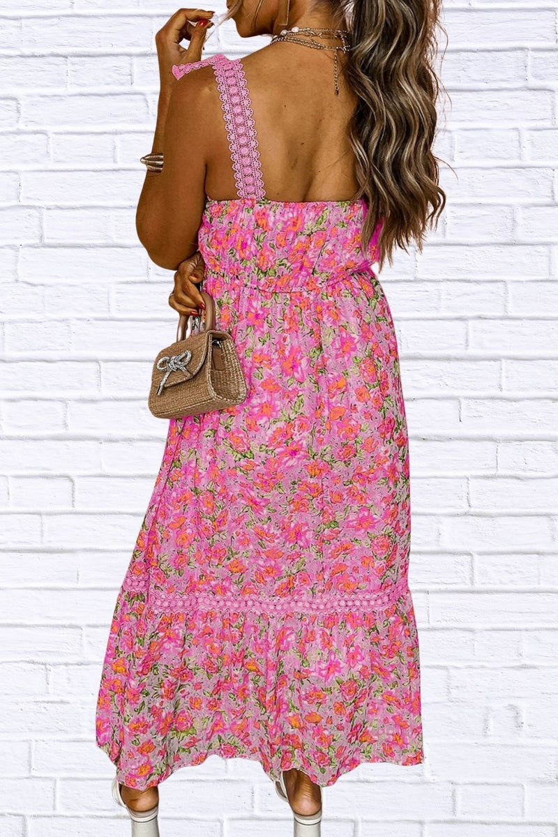 diva pink lace floral maxi dress Floral Lace Bustier Maxi Dress Pink