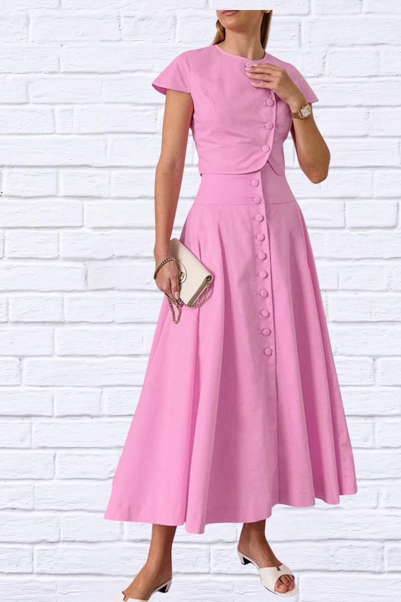 Short Sleeve Top and Skirt set