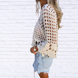 Tassel Crochet Knit Cover Up
