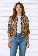Demi Lola Jacket i Tangerine / Turquoise / Animal and Floral