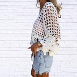 Tassel Crochet Knit Cover Up