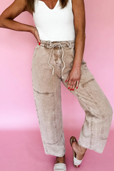 Acid Wash Wide Leg Jeans