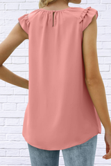 Ruffle Round Neck Blouse