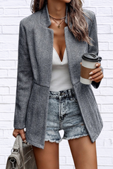 Open Front Long Sleeve Blazer