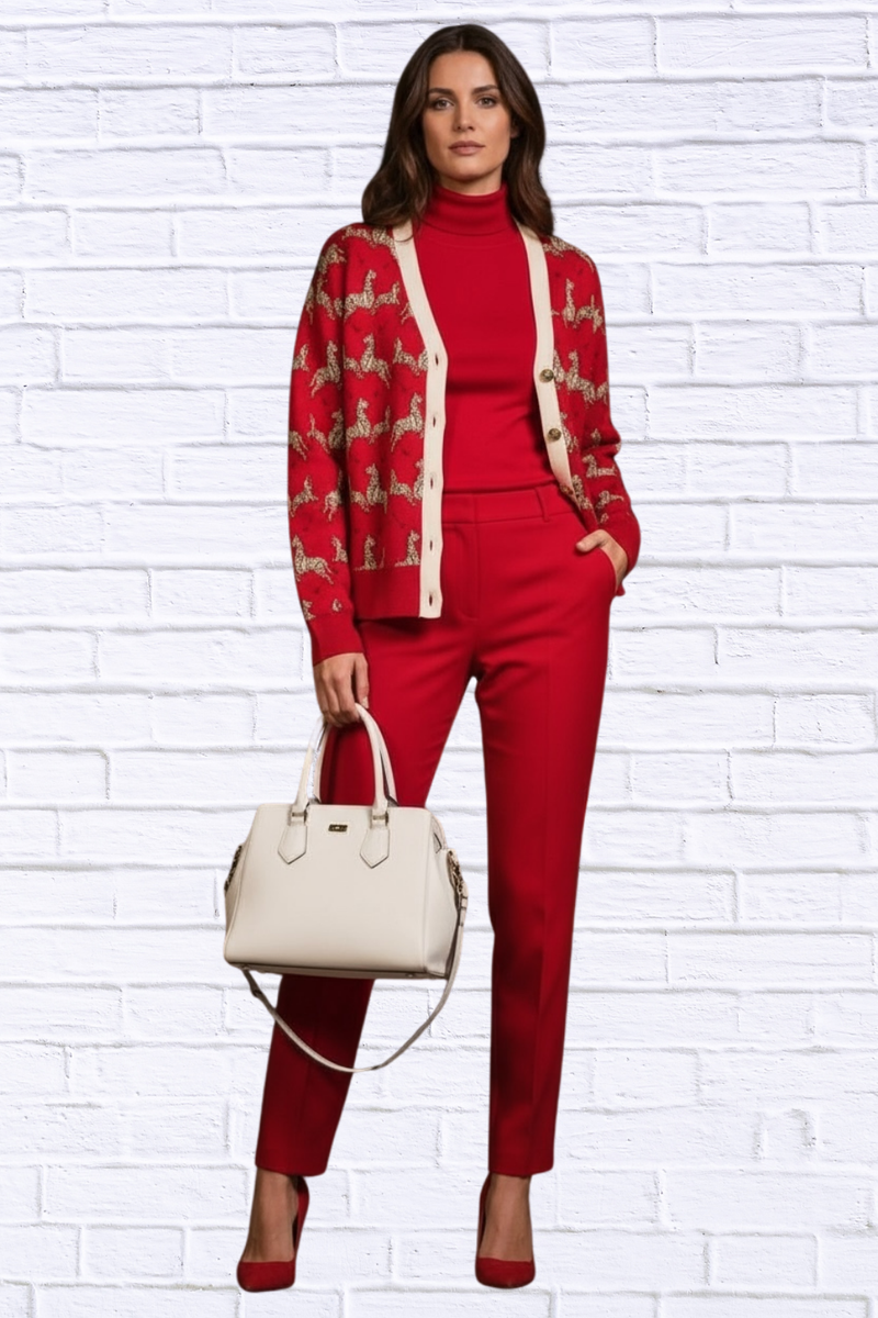 Women’s Casual V-Neck Zebra Print Cardigan