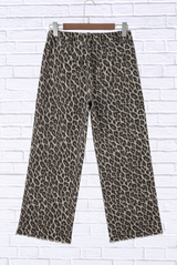 Leopard Straight Loose Leg Jeans