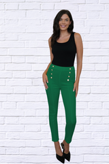 High Waist Sailor Skinny Pants