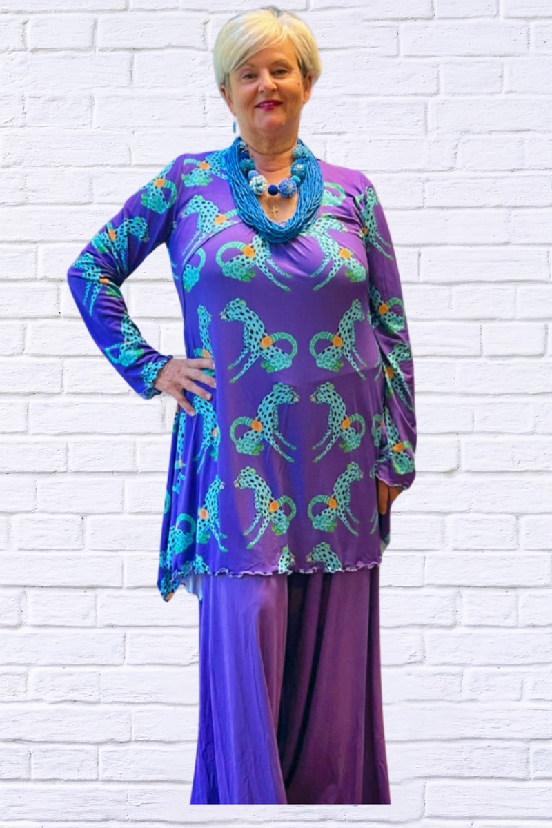 Sibella Pleated Front Long Sleeve Blouse