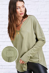 Light Olive Green Harper Top