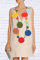 Bohemian Style Women’s Long Necklace – Vintage Wooden and Rubber Jewelry