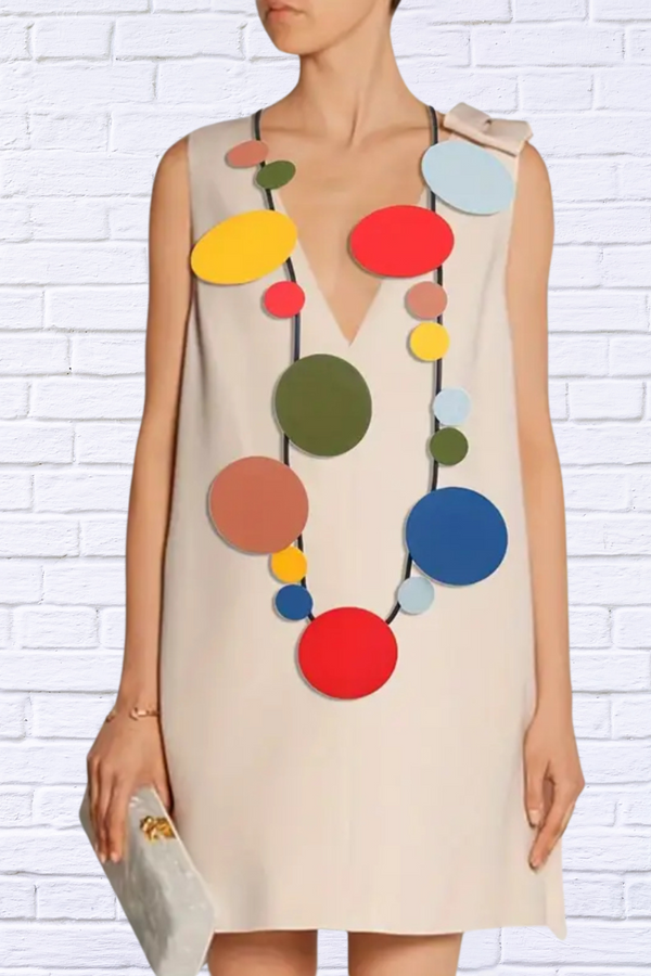 Bohemian Style Women’s Long Necklace – Vintage Wooden and Rubber Jewelry