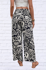 Printed Wide Leg Pants