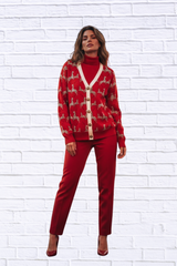 Women’s Casual V-Neck Zebra Print Cardigan