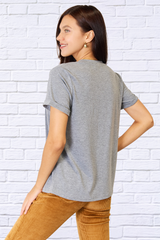 Simply Love US Flag Graphic Cuffed Sleeve T-Shirt
