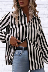 Striped Long Sleeve Button-Down Shirt