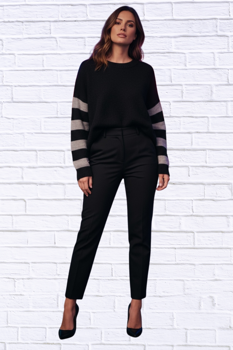 Ellis Black and Grey Sweater