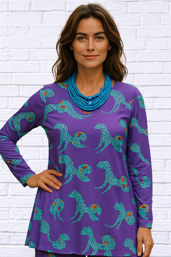 Sibella Pleated Front Long Sleeve Blouse