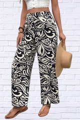 Printed Wide Leg Pants
