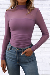 Mock Neck Long Sleeve Top