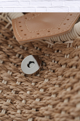 Straw Braided Round Handbag