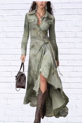 High-Low Long Sleeve Dress