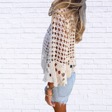 Tassel Crochet Knit Cover Up