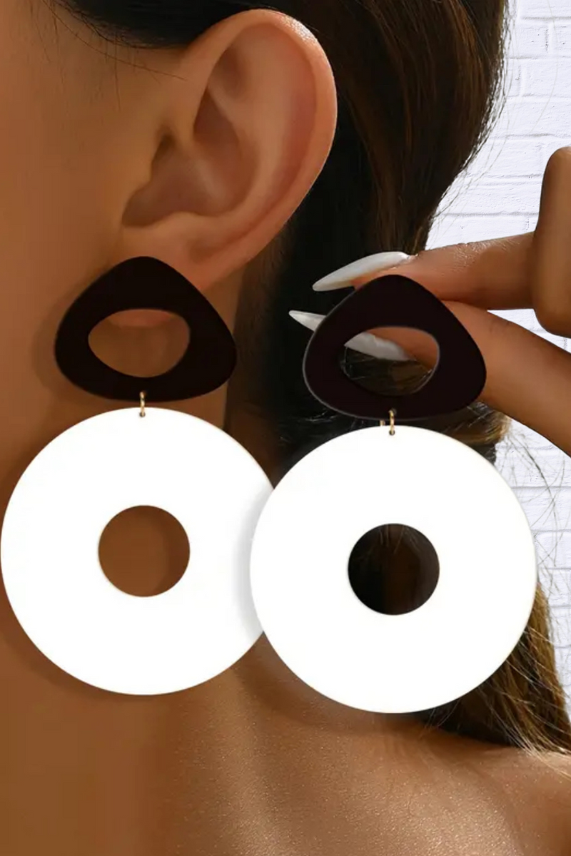 Ebony and Ivory Earrings