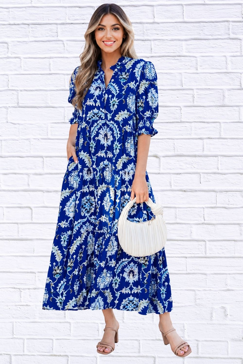 elegance vacation dress sleeve Wild Floral Frilled Collar Half – Boutique Dusty Blue / L Wedding Dresses – Fairy The 12th Tribe brand Color::#20-Ice Pink wood grain