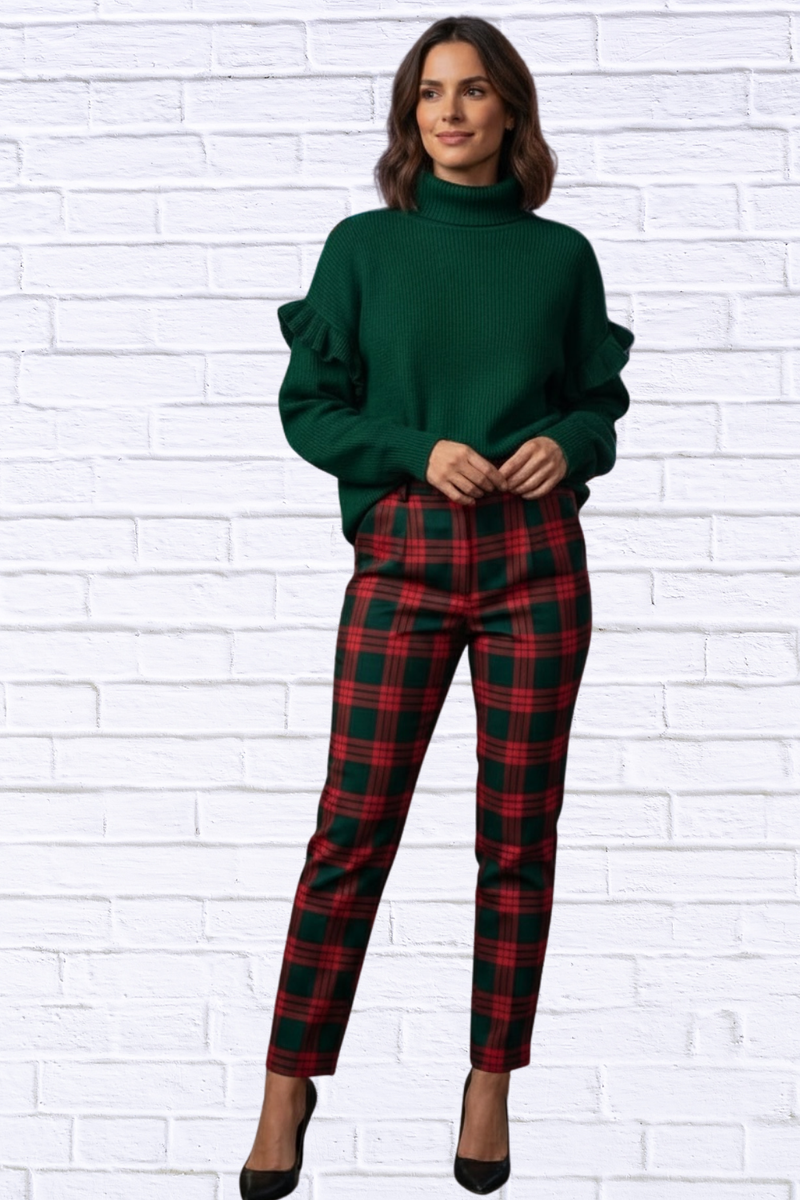 Turtleneck Dropped Shoulder Sweater – Women’s Oversized Knit Pullover for Cozy Effortless Style