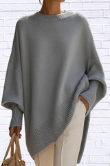 Oversized Batwing Sleeve Round Neck Sweater