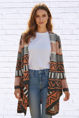 Printed Shawl Cardigan with Fringed Hem – Cozy, Stylish, and Perfect for Layering!