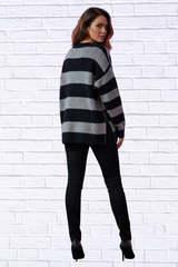 Ellis Black and Grey Sweater