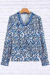 Paisley Print Long Sleeve Blouse
