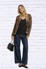 Umgee Leopard Print Button-Down Cardigan