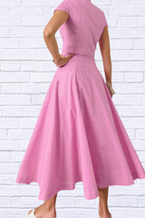Short Sleeve Top and Skirt set