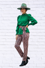 Leopard Knit Pants