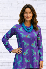 Sibella Pleated Front Long Sleeve Blouse