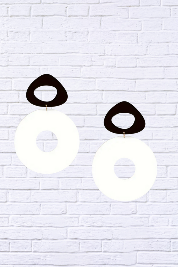 Ebony and Ivory Earrings