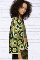 Winnie Open Front Cardigan with Varied Patterns