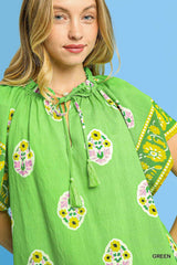 Umgee Boho Bloom Border Top